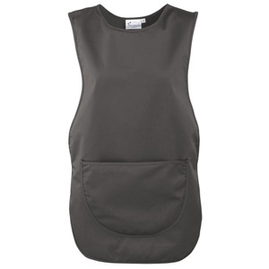 Premier, Arbeitsschürze Mit Tasche Unisex Grau XXL, PREMIER - Arbeitsschürze mit Tasche, XXL, Grau