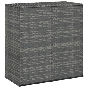 vidaXL, vidaXL Garten-Kissenbox PE Rattan 100x49x103,5 cm Grau, VidaXL - Kissenbox poly-rattan, One Size, Grau
