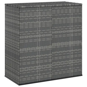 vidaXL, vidaXL Garten-Kissenbox PE Rattan 100x49x103,5 cm Grau, VidaXL - Kissenbox poly-rattan, One Size, Grau
