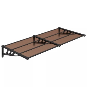 vidaXL, vidaXL Türvordach Schwarz 199x90 cm Polycarbonat, vidaXL Türvordach Schwarz 199x90 cm Polycarbonat