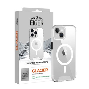 EIGER, Eiger Glacier MagSafe Case iPhone 15 Plus transparent Smartphone Hülle, Eiger iPhone 15 Plus Glacier Magsafe Case transparent
