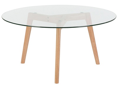 Beliani, Couchtisch aus Glas Modern MINNESOTA Couchtisch aus Glas Modern MINNESOTA, Beliani - Couchtisch aus Glas Modern MINNESOTA, One Size, Light Beige