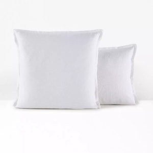LA REDOUTE INTERIEURS, Kissenbezug Linot, gewaschenes Leinen, La Redoute Intérieurs - Kinder-Kopfkissenbezug Linot, Linot Kinder-Kopfkissenbezug, 50 x 70 cm, Weiss