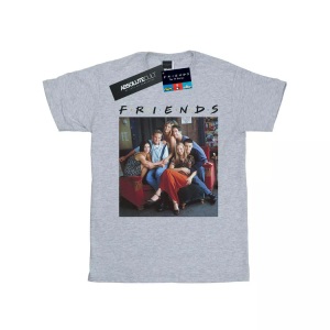 FRIENDS, Group Photo Couch Tshirt Damen Grau S