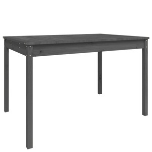 vidaXL, vidaXL Gartentisch Grau 121x82,5x76 cm Massivholz Kiefer