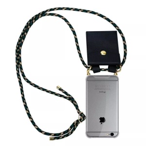 Cadorabo, Cadorabo Handy Kette für Apple iPhone 6 / iPhone 6S in CAMOUFLAGE – Silikon Necklace Umhänge Hülle mit Gold Ringen, Kordel Band Schnur und abnehmba..., Cadorabo - Handy Kette für Apple iPhone 6 6S Silikon mit Gold Ringen, Militärgrün