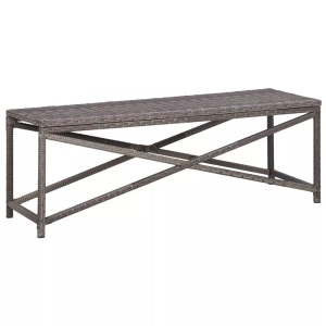 Diverse Hardware, Gartenbank 120 cm Poly Rattan Grau