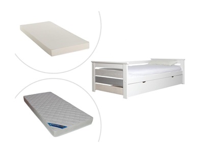Vente-unique, Ausziehbett CELIANE 2 + Matratzen Ausziehbett CELIANE 2 + Matratzen, 
