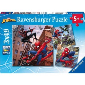 Ravensburger, Ravensburger Spider-Man beschützt die Stadt, Puzzle SPIDER-MAN BESCHÜTZT DIE STADT 3x49-teilig