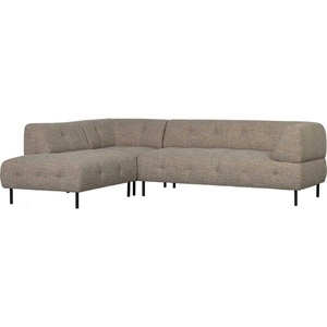 mutoni living, Ecksofa Lloyd links Webstoff grob braun meliert 267x205, 