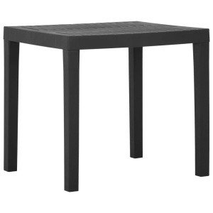 vidaXL, vidaXL Gartentisch Grau 79x65x72 cm Kunststoff, vidaXL Gartentisch Grau 79x65x72 cm Kunststoff