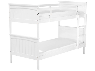 Beliani, Beliani Hochbett Holz weiss 90 x 200 cm RADON, Beliani - Hochbett aus Kiefernholz Skandinavisch ALBON, 90x200 cm, Weiss Bunt