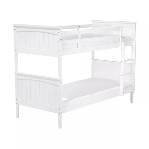 Beliani, Beliani Hochbett Holz weiss 90 x 200 cm RADON, Beliani - Hochbett aus Kiefernholz Skandinavisch ALBON, 90x200 cm, Weiss Bunt