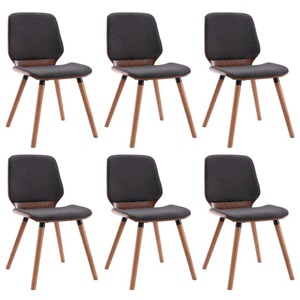 vidaXL, vidaXL Esszimmerstühle 6 Stk. Grau Stoff, vidaXL Esszimmerstühle 6 Stk. Grau Stoff