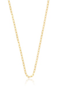 MUAU Schmuck, Collier Anker Gelbgold 750, 3mm, 55cm Damen Gelbgold 55 CM, 