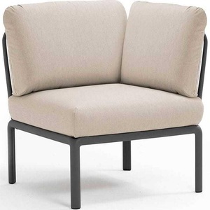 Nardi, Nardi - Ecksessel ohne Armlehnen Komodo Anthrazit - Beige (135,5 x 78 x 78 cm), Gartenlounge Komodo Eckelement anthrazit tech panama