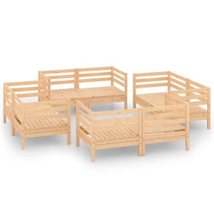 vidaXL, vidaXL 8-tlg. Garten-Lounge-Set Massivholz Kiefer, 
