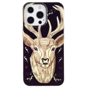 Cover-Discount, iPhone 15 Pro Max - Nachtleuchtende Silikon Hülle Hirsch, Cover-Discount - iPhone 15 Pro Max Nachtleuchtende Silikon Hülle, Weiss