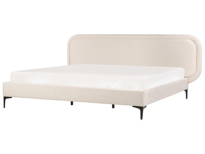 Beliani, Bett mit Lattenrost aus Samtstoff Modern SUZETTE Bett mit Lattenrost aus Samtstoff Modern SUZETTE