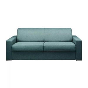 LINEA SOFA, LINEA SOFA - Schlafsofa mit Matratze 4-Sitzer Stoff - Blau - Liegefläche: 160 cm - Matratzenhöhe: 16 cm mit Memory Schaum - CALITO, One Size