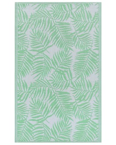 Beliani, Beliani Outdoor Teppich hellgrün 120 x 180 cm Palmenmuster KOTA Outdoorteppich, Beliani - Teppich aus Polypropylen Modern KOTA, 180cm, Grün Bedruckt