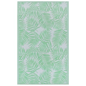 Beliani, Beliani Outdoor Teppich hellgrün 120 x 180 cm Palmenmuster KOTA Outdoorteppich, Beliani - Teppich aus Polypropylen Modern KOTA, 180cm, Grün Bedruckt