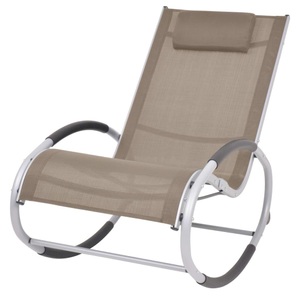Diverse Hardware, Garden Schaukelstuhl Taupe Textilene, vidaXL Garden Schaukelstuhl Taupe Textilene