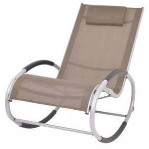 Diverse Hardware, Garden Schaukelstuhl Taupe Textilene, vidaXL Garden Schaukelstuhl Taupe Textilene