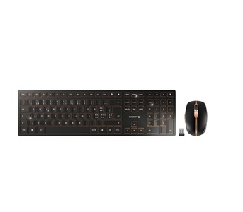 Cherry, DW 9100 SLIM, Desktop-Set, Cherry Tastatur-Maus-Set DW 9100 Slim Schwarz / Bronze