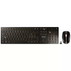Cherry, DW 9100 SLIM, Desktop-Set, Cherry Tastatur-Maus-Set DW 9100 Slim Schwarz / Bronze