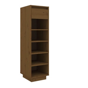 vidaXL, vidaXL Schuhregal Honigbraun 34x30x105 cm Massivholz Kiefer