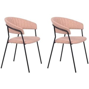Kare Design, Armlehnstuhl Belle rosa (2er-Set), Armlehnstuhl Belle rosa (2er-Set)