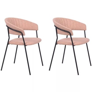 Kare Design, Armlehnstuhl Belle rosa (2er-Set), Armlehnstuhl Belle rosa (2er-Set)