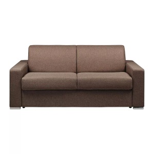 LINEA SOFA, LINEA SOFA - Schlafsofa 3Sitzer Stoff CALITO Liegefläche 1 Matratzen, One Size, Braun