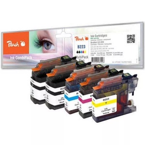 Peach, Peach Spar Plus Pack Tintenpatronen kompatibel zu Brother LC-223 series, Peach Tintenpatrone »Brother LC-223 Multipack Plus C, M, Y, 2x BK«, (1 St.)