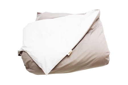 Zizzz, Perkal Duvetbezug Perkal Duvetbezug, Duvetbezug aus Perkal ? 200x210cm ? Weiss & Beige ? Mit Reissverschluss