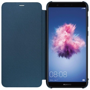 Huawei, Huawei P Smart Tasche Flip Cover Etui Blau (51992276), Huawei - Original Cover P Smart, Blau
