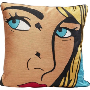 Kare Design, Kissen Comic Lady 50x50, Kissen Comic Lady 50x50