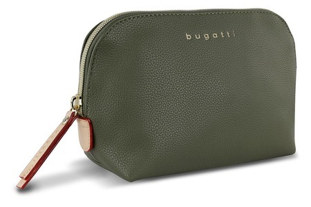 Bugatti, bugatti Kosmetiktasche »ELLA«, (1 tlg.), Ella - breite Kosmetiktasche in Olive