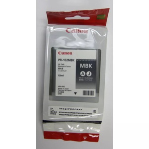 Canon, Original Tintenpatrone matt schwarz Canon PFI-102MB, Canon Tintenpatrone, matt-schwarz, pigment, PFI102MBK, 0894B001