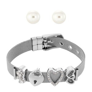 Heideman, Set Milanaise Silberfarbend Damen Silber ONE SIZE, Heideman - Set Milanaise silberfarben, One Size, Silber