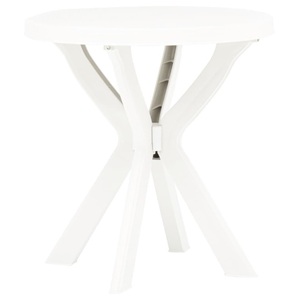 vidaXL, vidaXL Bistrotisch Weiß Ø70 cm Kunststoff