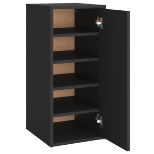 vidaXL, vidaXL Schuhschrank Schwarz 32x35x70 cm Spanplatte