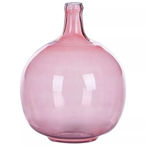 Beliani, Beliani Dekovase Glas rosa 31 cm CHAPPATHI Vase, Beliani - Dekovase aus Glas Modern CHAPPATHI, One Size, Pink