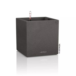 Lechuza, Lechuza Blumentopf Canto W?rfel, Schwarz, Lechuza Canto Stone 13702 Pflanzgefäß Schwarz