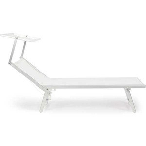 mutoni Garten Deluxe, Sonnenliege Cross mit Dach weiss, Sonnenliege Cross mit Dach weiss