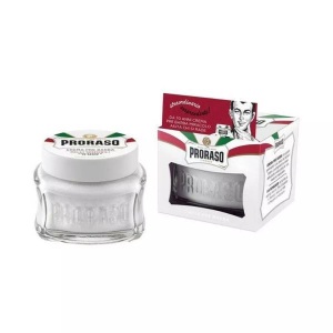 Proraso, Proraso White Pre-Shave Cream for Sensitive Skin 100ml/3.4oz, PRORASO Pre-Shave Cream für empfindliche Haut