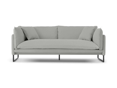 Vente-unique, Sofa 3-Sitzer - Baumwolle & Leinen - Hell - MIROSE Sofa 3-Sitzer - Baumwolle & Leinen - Hell - MIROSE, 
