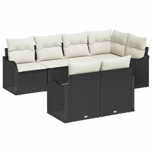 vidaXL, VidaXL - Garten-sofa-set poly-rattan, One Size, Schwarz