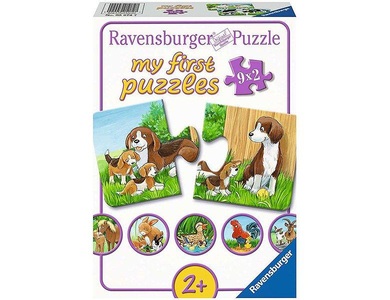 Ravensburger Verlag, Tierfamilien auf dem Bauernhof (Kinderpuzzle), Ravensburger Kinderpuzzle - 05072 Tierfamilien auf dem Bauernhof - my first puzzle mit 9x2 Teilen - Puzzle für Kinder ab 2 Jahren